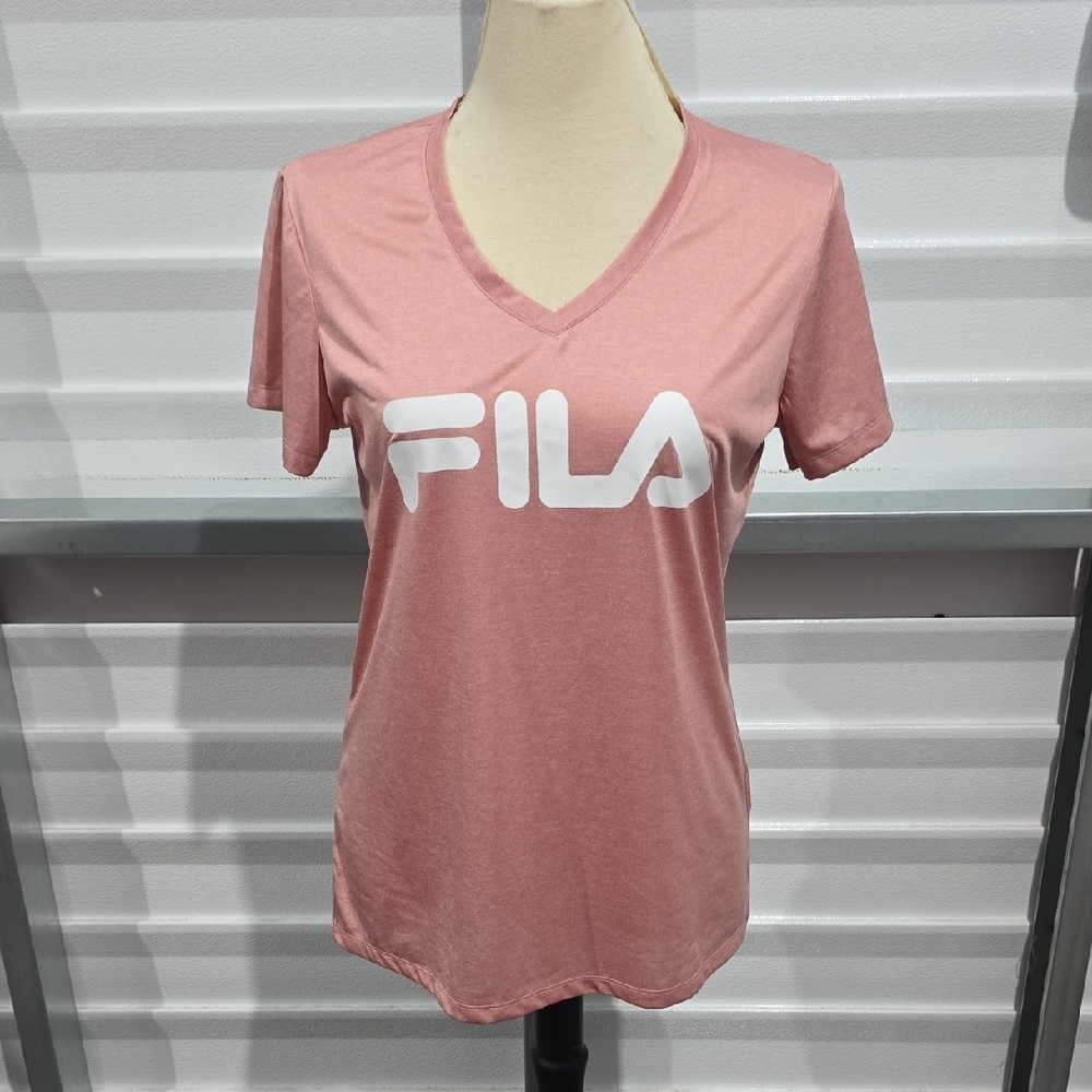 Fila Pink Short Sleeve Fitted T-Shirt Size XL